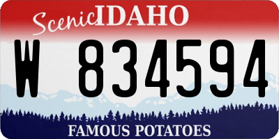 ID license plate W834594