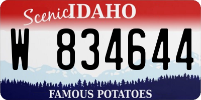 ID license plate W834644