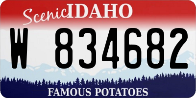 ID license plate W834682