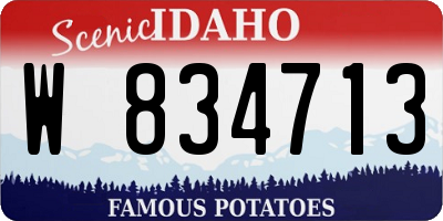 ID license plate W834713