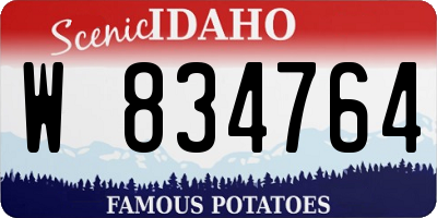 ID license plate W834764