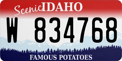 ID license plate W834768