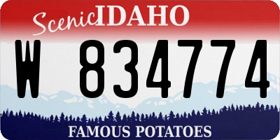 ID license plate W834774