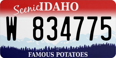 ID license plate W834775