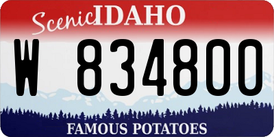 ID license plate W834800