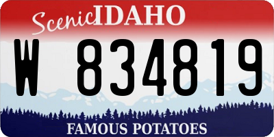 ID license plate W834819
