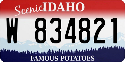 ID license plate W834821