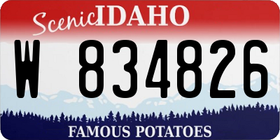ID license plate W834826