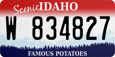 ID license plate W834827