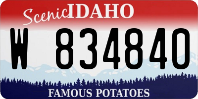 ID license plate W834840