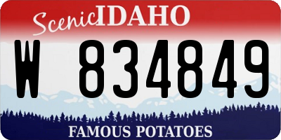 ID license plate W834849