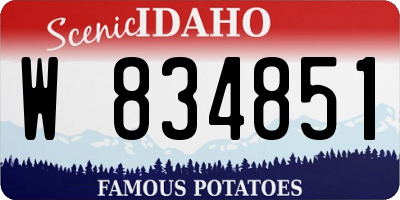 ID license plate W834851