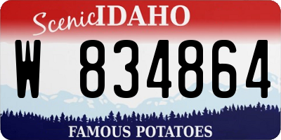 ID license plate W834864