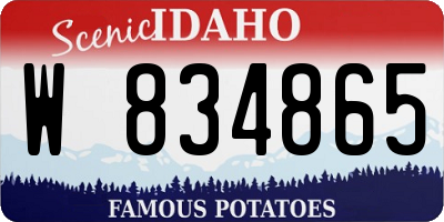 ID license plate W834865