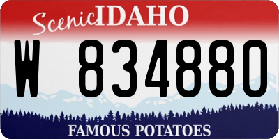ID license plate W834880