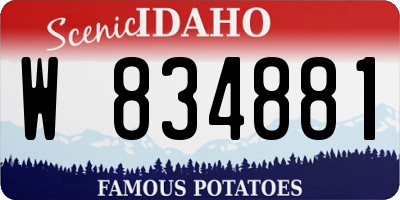 ID license plate W834881