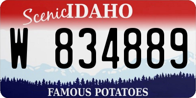 ID license plate W834889