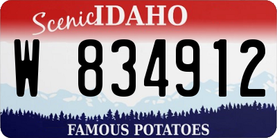 ID license plate W834912