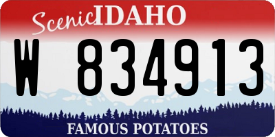 ID license plate W834913