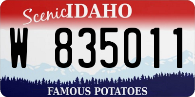 ID license plate W835011