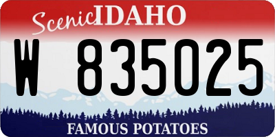 ID license plate W835025