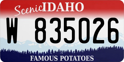 ID license plate W835026