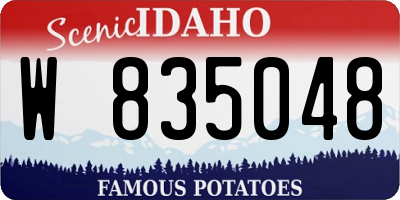 ID license plate W835048