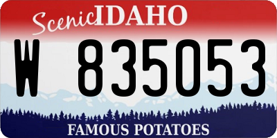 ID license plate W835053