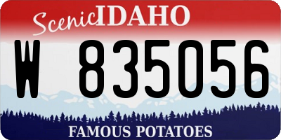 ID license plate W835056