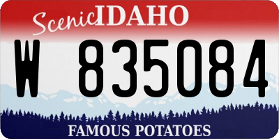 ID license plate W835084