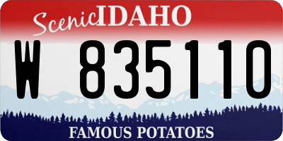 ID license plate W835110