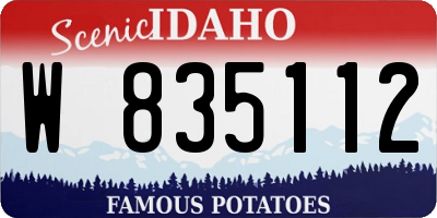 ID license plate W835112