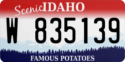 ID license plate W835139