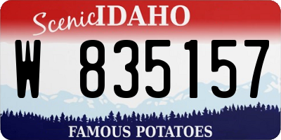 ID license plate W835157
