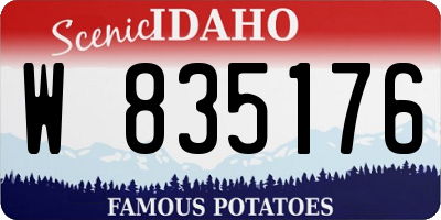 ID license plate W835176