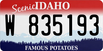ID license plate W835193