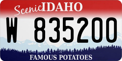 ID license plate W835200