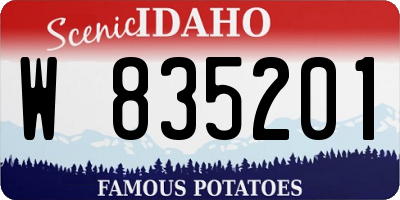 ID license plate W835201