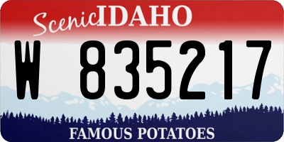 ID license plate W835217