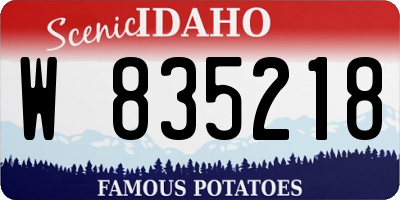ID license plate W835218