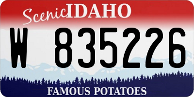 ID license plate W835226