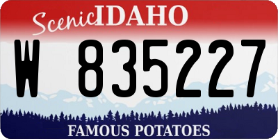 ID license plate W835227