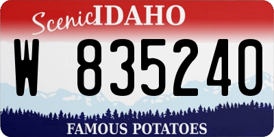 ID license plate W835240