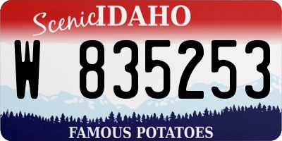 ID license plate W835253