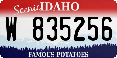 ID license plate W835256