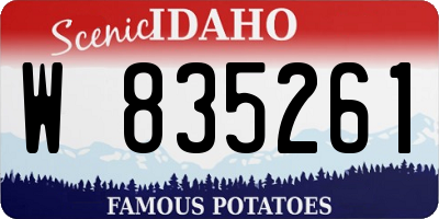 ID license plate W835261