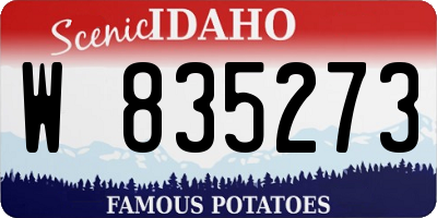 ID license plate W835273