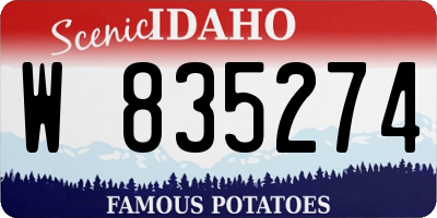 ID license plate W835274