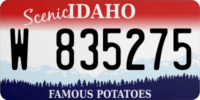 ID license plate W835275