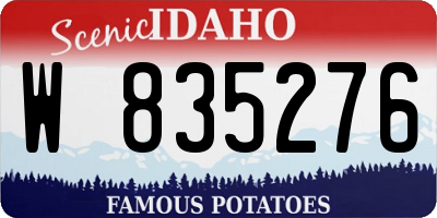 ID license plate W835276